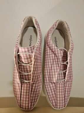 Pink Gingham Slip-On Sneakers